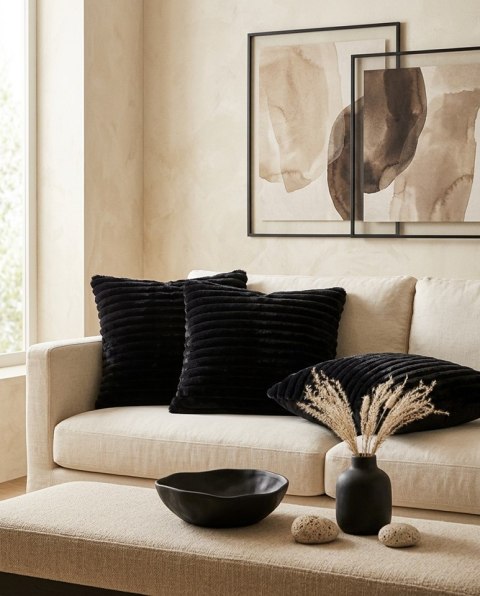 King Home Poduszka dekoracyjna SHP LINE czarna