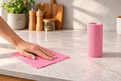 King Home Rolka / ścierki z mikrofibry SHP CLINT różowe