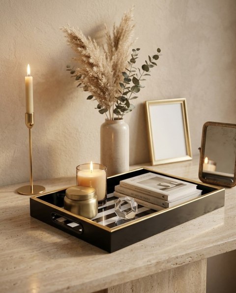 King Home Taca dekoracyjna SHP GRAND biało-czarna