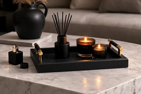 King Home Taca dekoracyjna SHP PORTO czarna