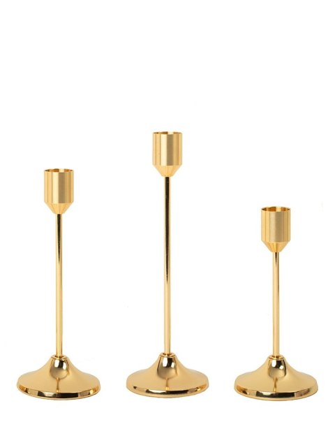 King Home Zestaw 3 świeczników SHP SPLEND złoty