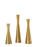 King Home Zestaw 3 świeczników SHP TRIO złoty
