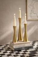 King Home Zestaw 3 świeczników SHP TRIO złoty