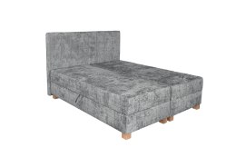 LARGO 160 łóżko z pojemnikiem na pościel i wbudowanym materacem popielaty