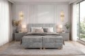 LARGO 160 łóżko z pojemnikiem na pościel i wbudowanym materacem popielaty