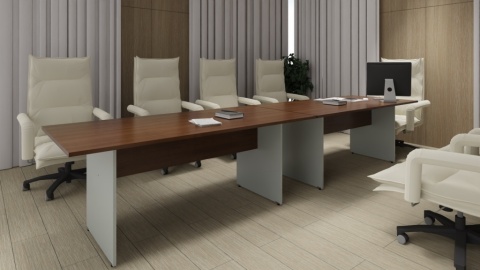 Meble Biurowe Stół Silver ST-190 orzech Camaro + szara platyna