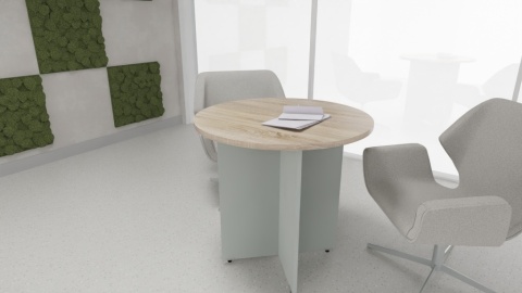 Meble Biurowe Stół Silver ST8oR Dąb Sonoma + Szara platyna