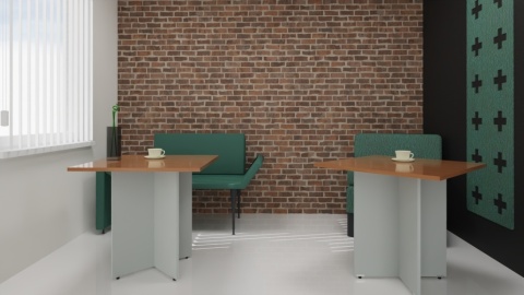 Meble Biurowe Stoły Silver ST8o Stół kwadratowy buk bawaria + szara platyna