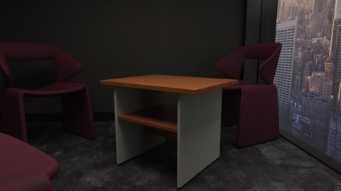 Meble Biurowe Stoły Silver STO Stół kwadratowy Stolik buk bawaria + szara platyna