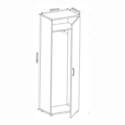 Meble Biurowe Szafy Silver S60-5 grusza polna + szara platyna