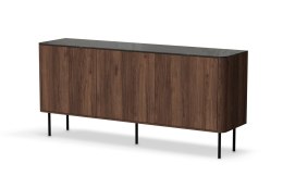 SOLANO KM-1 komoda orzech warmia / czarny marmur