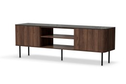 SOLANO RTV-1 stolik RTV orzech warmia / czarny marmur