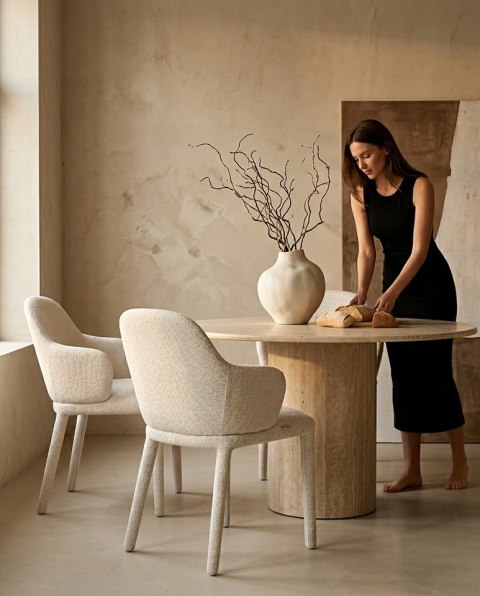 King Home Krzesło AKIRA beżowe