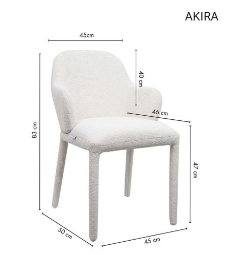 King Home Krzesło AKIRA beżowe