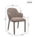 King Home Krzesło AKIRA brązowe