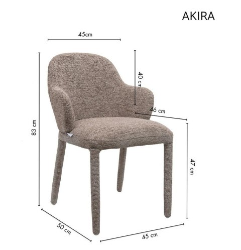 King Home Krzesło AKIRA brązowe