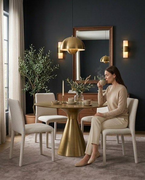 King Home Krzesło ALYA beżowe