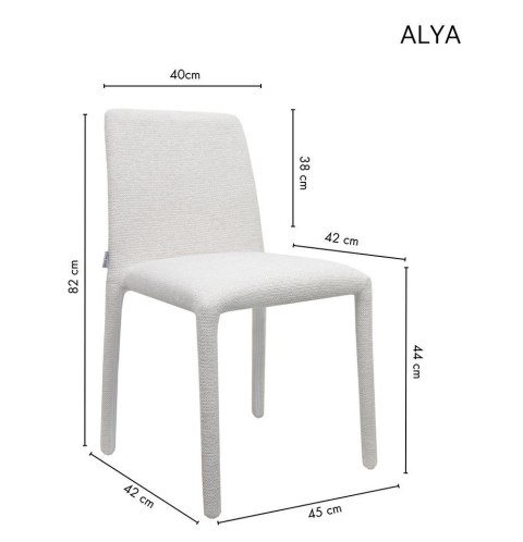 King Home Krzesło ALYA beżowe