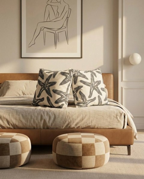 King Home Poduszka dekoracyjna SHP STARFISH beżowa / szara