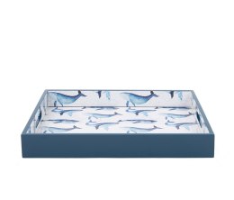 King Home Taca dekoracyjna SHP WHALE niebieska / biała