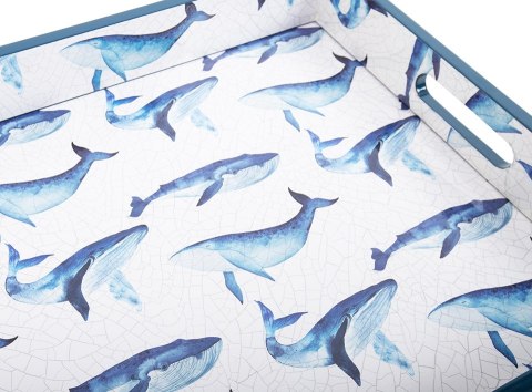 King Home Taca dekoracyjna SHP WHALE niebieska / biała