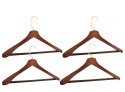 King Home Zestaw 4 wieszaków SHP HARDI brązowy