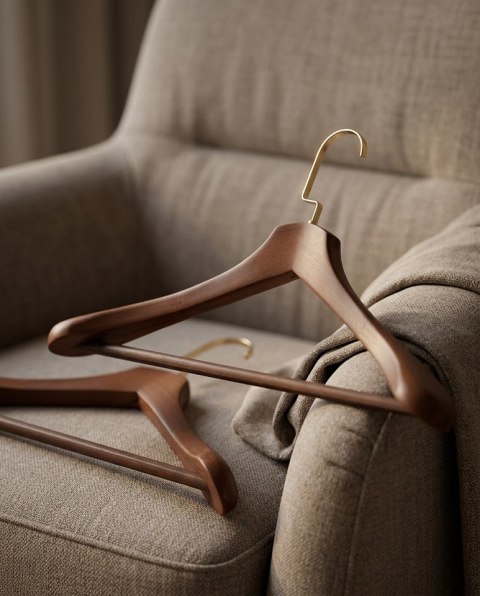 King Home Zestaw 4 wieszaków SHP HARDI brązowy