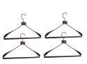 King Home Zestaw 4 wieszaków SHP SOLID czarny