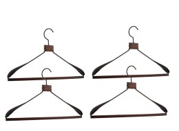 King Home Zestaw 4 wieszaków SHP SOLID czarny