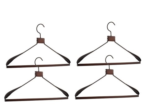 King Home Zestaw 4 wieszaków SHP SOLID czarny