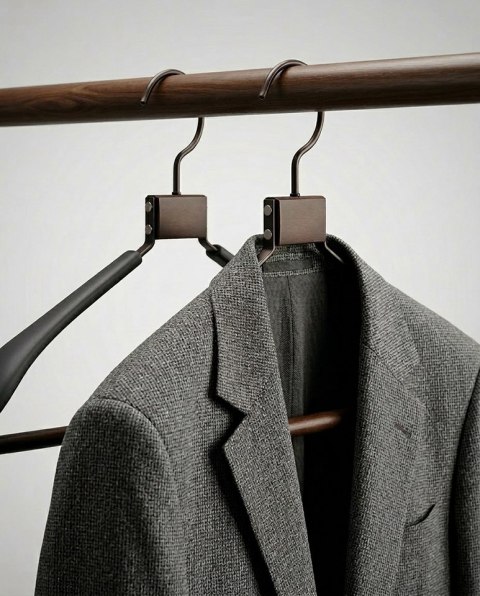 King Home Zestaw 4 wieszaków SHP SOLID czarny