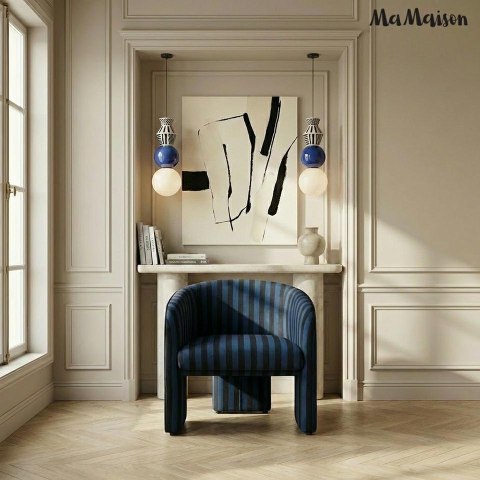 MaMaison MaMaison fotel JOLIE niebieski / czarny