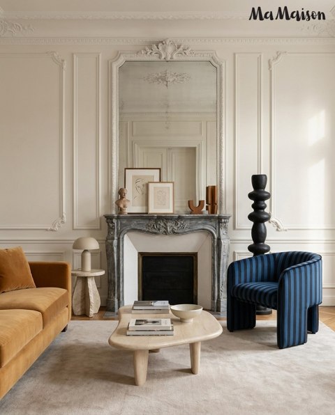 MaMaison MaMaison fotel JOLIE niebieski / czarny