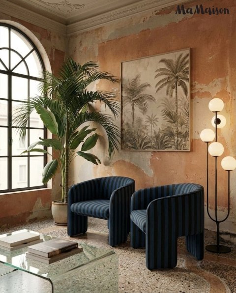 MaMaison MaMaison fotel JOLIE niebieski / czarny