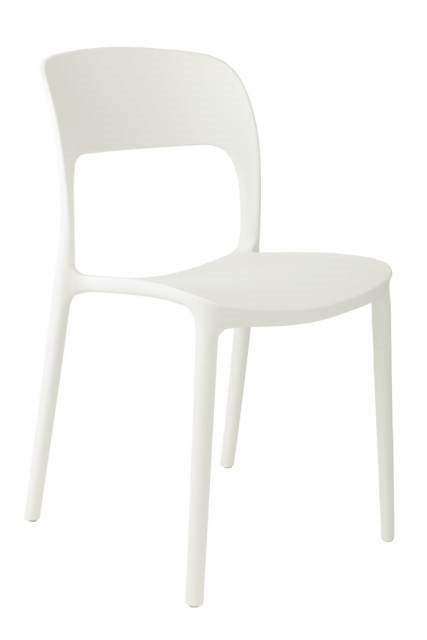 Intesi Krzesło Flexi białe tworzywo PP ergonomiczne i stabilne do jadalni kuchni restauracji na taras Intesi Krzesło Flexi białe tworzywo PP ergonomiczne i stabilne do jadalni kuchni restauracji na taras