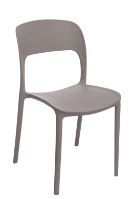 Intesi Krzesło Flexi szare tworzywo PP można sztaplować na taras do jadalni restauracji recepcji