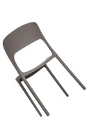 Intesi Krzesło Flexi szare tworzywo PP można sztaplować na taras do jadalni restauracji recepcji