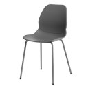 Simplet Krzesło Layer 4 szare mat tworzywo PP nogi metal malowany proszkowo do restauracji jadalni kuchni recepcji Simplet Krzesło Layer 4 szare mat tworzywo PP nogi metal malowany proszkowo do restauracji jadalni kuchni recepcji