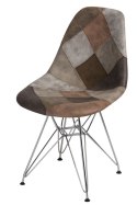 D2.DESIGN Krzesło P016 DSR patchwork beż - brąz D2.DESIGN Krzesło P016 DSR patchwork beż - brąz