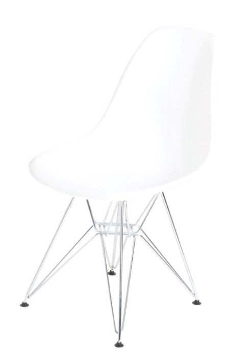 D2.DESIGN Krzesło P016 tworzywo PP białe, metalowe chromowane nogi ergonomiczne i wytrzymałe D2.DESIGN Krzesło P016 tworzywo PP białe, metalowe chromowane nogi ergonomiczne i wytrzymałe