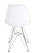 D2.DESIGN Krzesło P016 tworzywo PP białe, metalowe chromowane nogi ergonomiczne i wytrzymałe D2.DESIGN Krzesło P016 tworzywo PP białe, metalowe chromowane nogi ergonomiczne i wytrzymałe