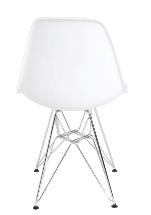 D2.DESIGN Krzesło P016 tworzywo PP białe, metalowe chromowane nogi ergonomiczne i wytrzymałe D2.DESIGN Krzesło P016 tworzywo PP białe, metalowe chromowane nogi ergonomiczne i wytrzymałe