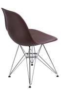 D2.DESIGN Krzesło P016 PP brązowe, chromowane nogi D2.DESIGN Krzesło P016 PP brązowe, chromowane nogi