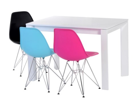 D2.DESIGN Krzesło P016 tworzywo PP czarne, nogi metal chromowany D2.DESIGN Krzesło P016 tworzywo PP czarne, nogi metal chromowany