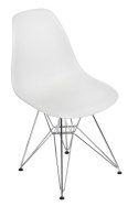 D2.DESIGN Krzesło P016 PP tworzywo light grey jasne szare, chromowane nogi metalowe funkcjonalne i wygodne D2.DESIGN Krzesło P016 PP tworzywo light grey jasne szare, chromowane nogi metalowe funkcjonalne i wygodne