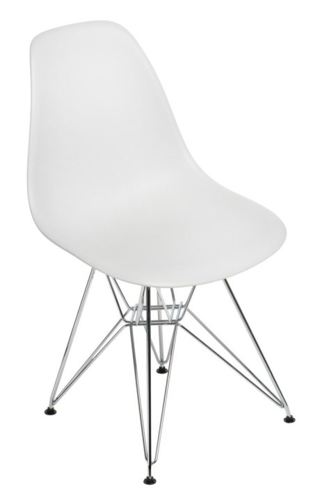 D2.DESIGN Krzesło P016 PP tworzywo light grey jasne szare, chromowane nogi metalowe funkcjonalne i wygodne D2.DESIGN Krzesło P016 PP tworzywo light grey jasne szare, chromowane nogi metalowe funkcjonalne i wygodne