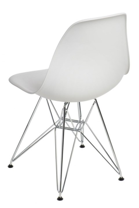 D2.DESIGN Krzesło P016 PP tworzywo light grey jasne szare, chromowane nogi metalowe funkcjonalne i wygodne D2.DESIGN Krzesło P016 PP tworzywo light grey jasne szare, chromowane nogi metalowe funkcjonalne i wygodne