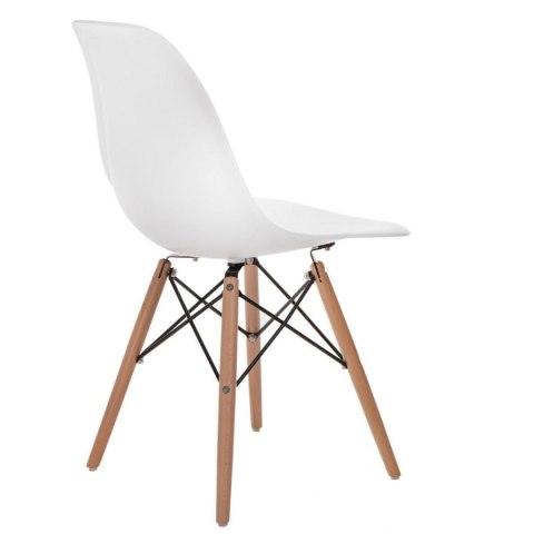 D2.DESIGN Krzesło P016W tworzywo PP białe, drewniane nogi wygodne i funkcjonalne D2.DESIGN Krzesło P016W tworzywo PP białe, drewniane nogi wygodne i funkcjonalne