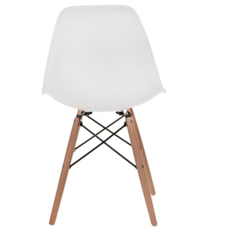 D2.DESIGN Krzesło P016W tworzywo PP białe, drewniane nogi wygodne i funkcjonalne D2.DESIGN Krzesło P016W tworzywo PP białe, drewniane nogi wygodne i funkcjonalne