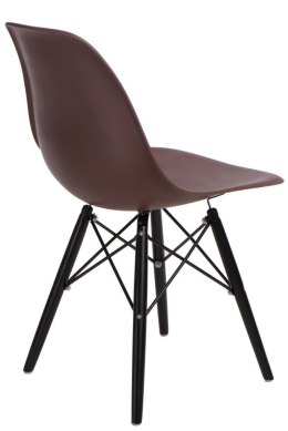D2.DESIGN Krzesło P016W PP brązowe/black